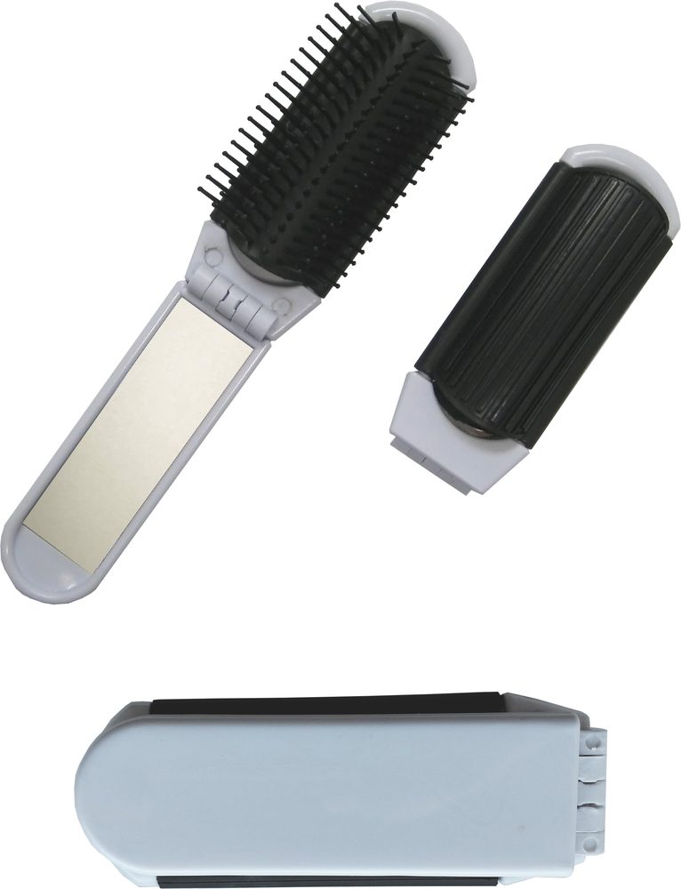 Brosse portable et miroir