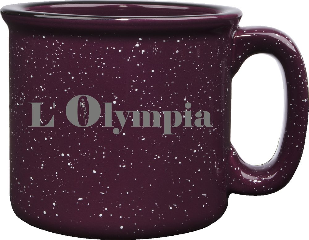 Tasse en céramique Santa à camping 15 oz.