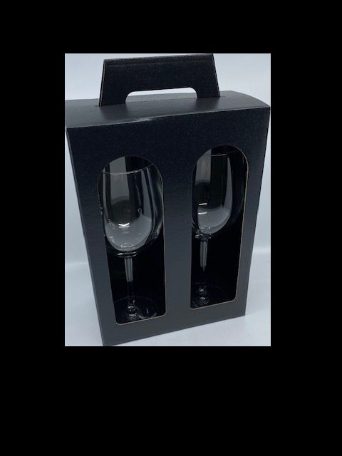 Boîte-cadeau en carton pour deux verres