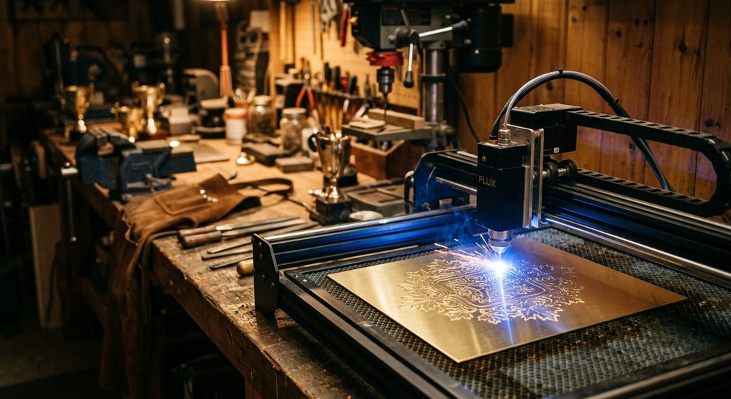 Gravure laser en action dans notre atelier